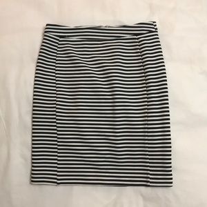 Striped black and white skirt